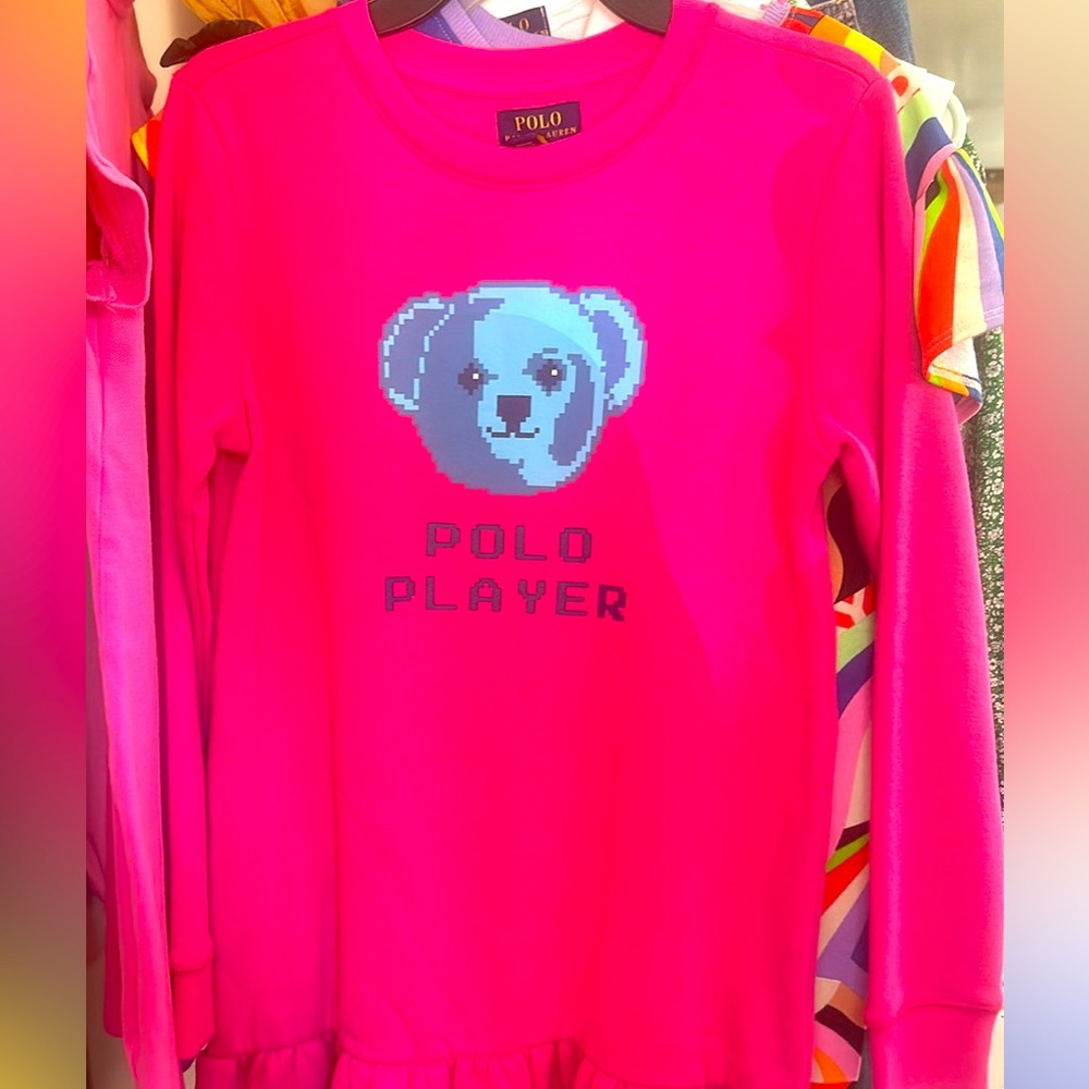 Girls Polo Bear Fleece Dress